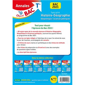Annales Bac 2021 Spé Histoire-Géographie Term