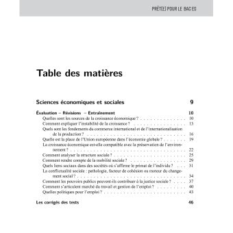 Prêt(e) pour le bac ES toutes les matières