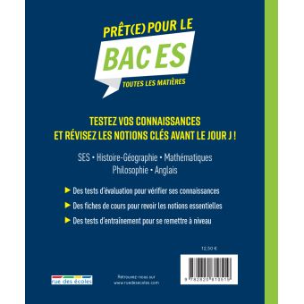 Prêt(e) pour le bac ES toutes les matières