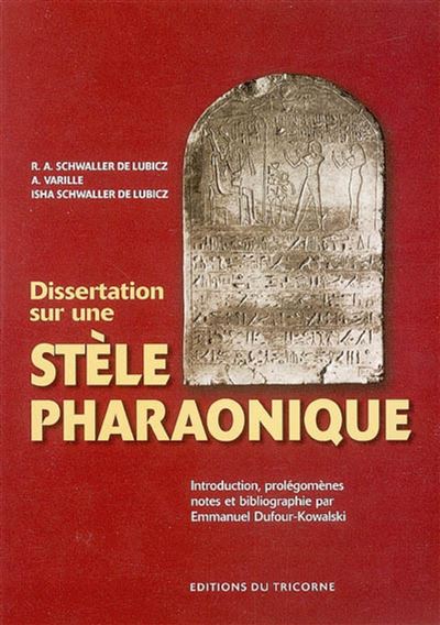 Dissertation sur une stèle pharaonique