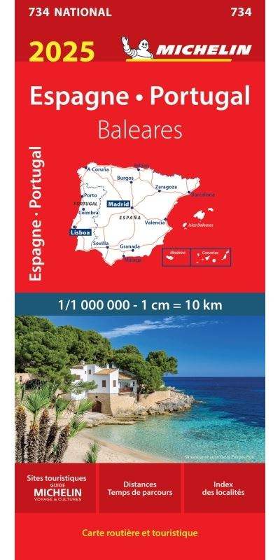 Carte Espagne, Portugal 2017 Michelin