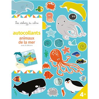 Autocollants  animaux de la mer avec 6 décors