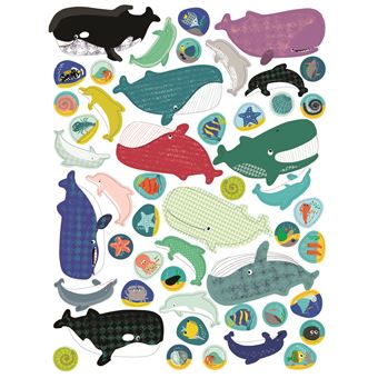Autocollants  animaux de la mer avec 6 décors