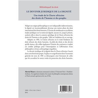 Le devenir juridique de la dignité