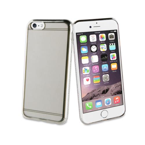 MUVIT LIFE CONTOUR BACKCASE + DIAMONDS SILVER IPHONE 6/6S
