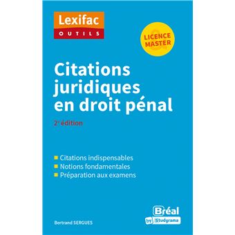 Citations juridiques en droit pénal