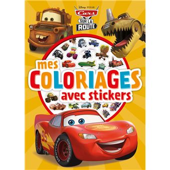 CARS - Mes coloriages avec stickers - Cars sur la route - Disney Pixar