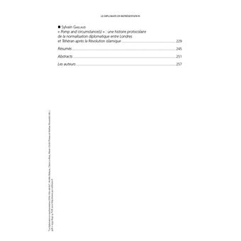 Le diplomate en représentation