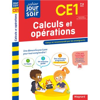 Calculs et opérations CE1 - Nouveau Cahier du jour Cahier du soir