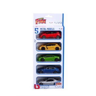 Bburago Maisto France- Pack de 5 véhicules 1/43, 30007, Aleatoire