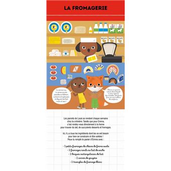 Marché Emma et Louis font les courses - Cherche ettrouve en pop-up