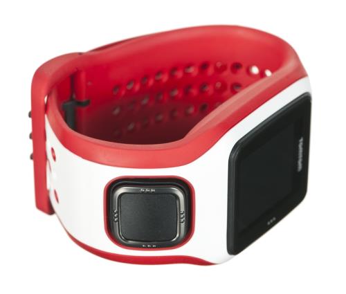 Montre GPS TomTom Multi Sport Cardio Blanc et Rouge Montre