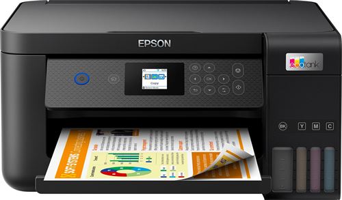 Epson Ecotank et-2851 - Imprimante Multifonctions - Couleur - Jet D'Encre - Rechargeable - A4 (Support) - Jusqu'à 10.5 Ppm (Impression) - 100 Feuilles - Wi-Fi, Usb - Noir