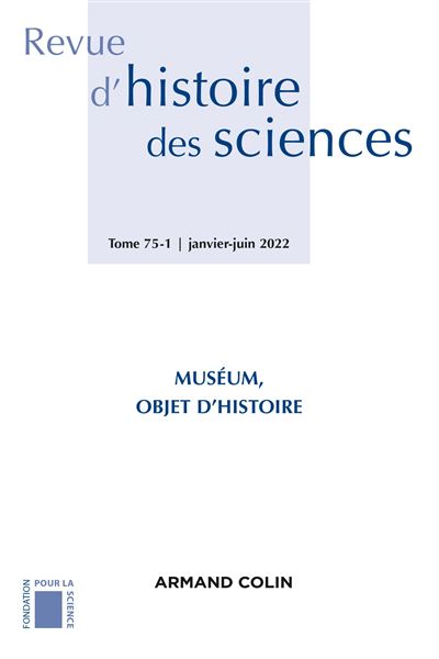 Revue d'histoire des sciences 1/2022 -  Collectif - broché