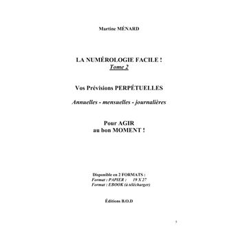 La numérologie facile ! Tome 2