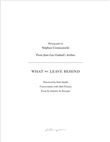 What We Leave Behind