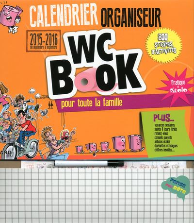 Calendrier organiseur WC BOOK septembre 2015 à septembre 2016
