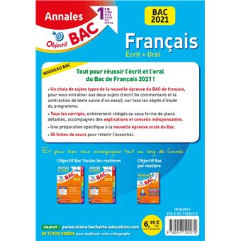 Annales Bac 2021 Français 1res STMG - STI2D - ST2S - STL - STD2A - STHR