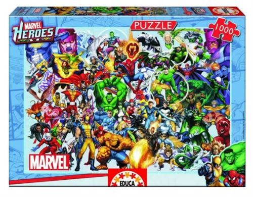 Educa Puzzle Collage des heros Marvel 1000 pièces