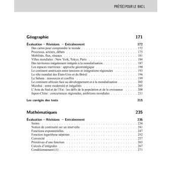 Prêt(e) pour le bac L toutes les matières