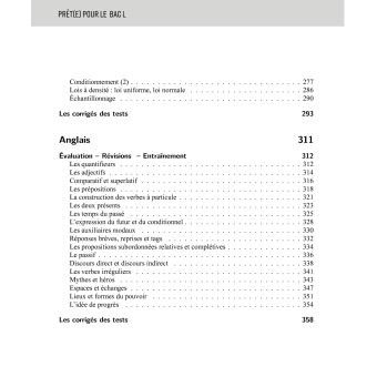 Prêt(e) pour le bac L toutes les matières