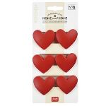 Set de 6 clips Legami Cœur