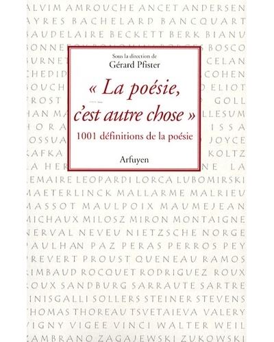 Poesie c'est autre chose (la)