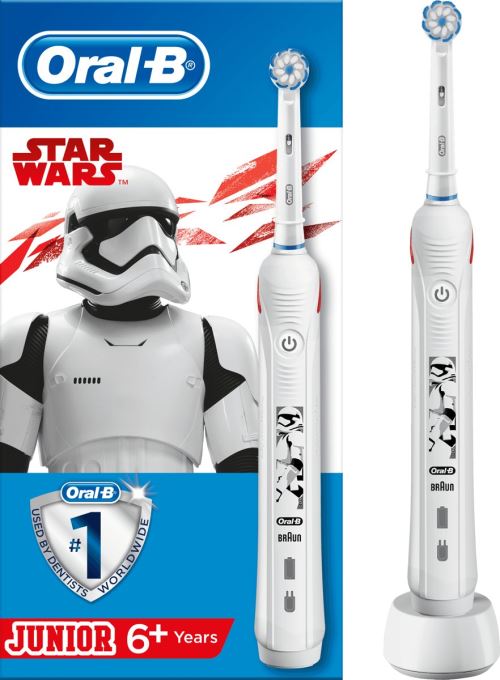 Oral-B Blanc Junior Pro2 Starwars Enfant Brosse À Dents Rotative Oscillante - Neuf - Image 3