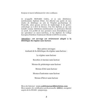 Dictionnaire alimentaire du régime sans lactose