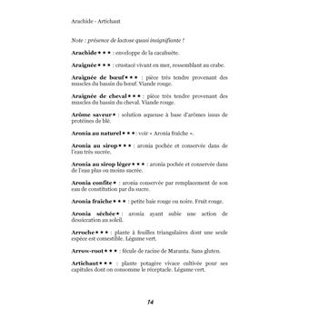 Dictionnaire alimentaire du régime sans lactose
