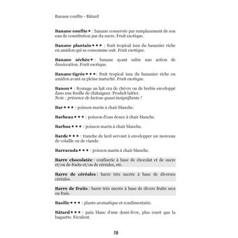 Dictionnaire alimentaire du régime sans lactose