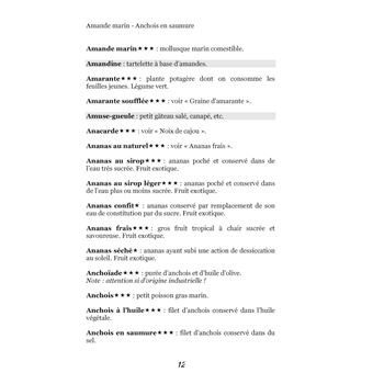 Dictionnaire alimentaire du régime sans lactose