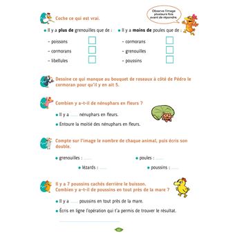 Cocorico je sais lire... et compter ! Cahier de calcul avec les P'tites Poules GS CP