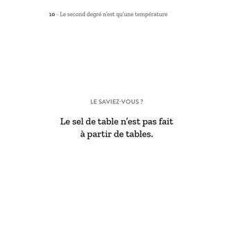 Petit Livre le second degré n'est qu'une température