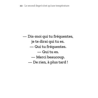 Petit Livre le second degré n'est qu'une température