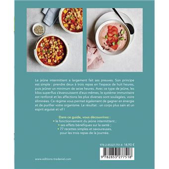 Le jeûne intermittent ; longévité, minceur et santé - Petra Bratch -  Medicis - Grand format - Librairie Gallimard PARIS