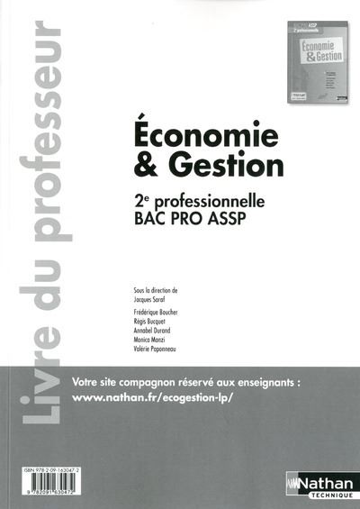 Economie et gestion 2nde professionnelle, Bac Pro ASSP