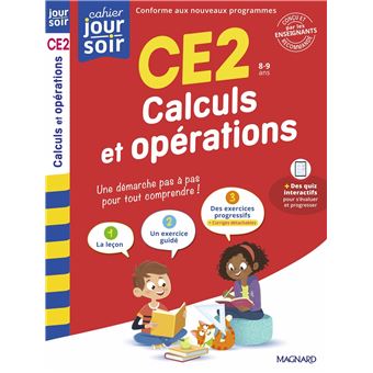 Calculs et opérations CE2 - Cahier Jour Soir