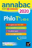 Annales Annabac 2020 Philosophie Tle L, ES, S