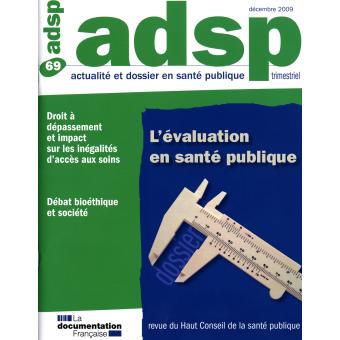 L'évaluation en santé publique n 69 decembre 2009