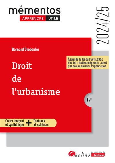 Droit de l'urbanisme - Bernard Drobenko - broché