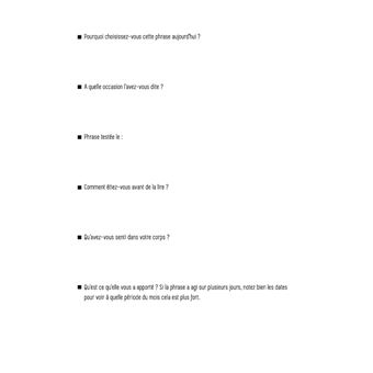 Livre de phrases positives et fétiches