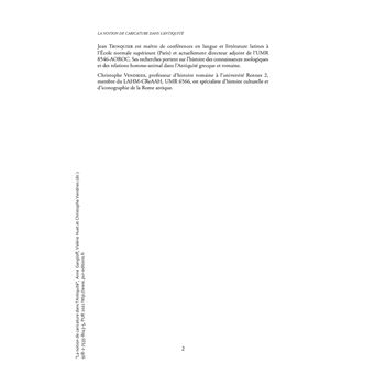La notion de caricature dans l'Antiquité