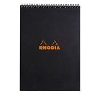 Rhodia Bloc-Notes N°119 Ligné - Lot De 5 - Format A4+ - Papier Clairefontaine 80g/m² - Couverture Cartonnée Orange
