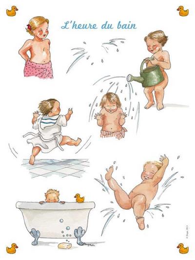 Poster l'heure du bain - Inès Rouy - broché