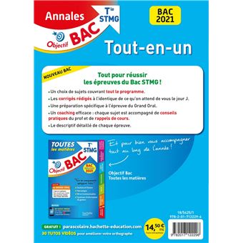 Annales Bac 2021 Tout-En-Un Bac STMG (CONTRÔLE CONTINU + ENSEIGNEMENT DE SPECIALITE)