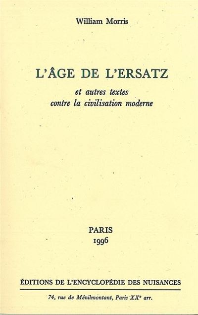 L' Age de l'ersatz