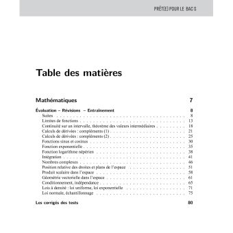 Prêt(e) pour le bac S toutes les matières