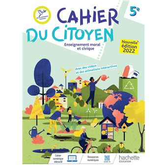 Cahier du citoyen Enseignement moral et civique 5e