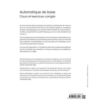 Automatique de base - Cours et exercices corrigés